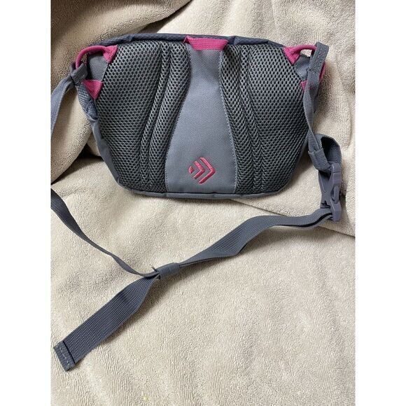 Outdoor Products Nylon Fanny‎ Pack Waist Bag Zip Pockets Compartments Gray/Pink - Picture 1 of 4